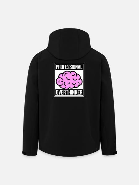 Professional Overthinker Funny Brooding Anxiety Logo - Men’s Recycled Softshell Jacket by Stanley/Stella - black