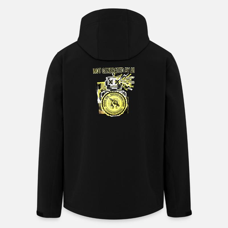 AI Human Error - Men’s Recycled Softshell Jacket by Stanley/Stella - black