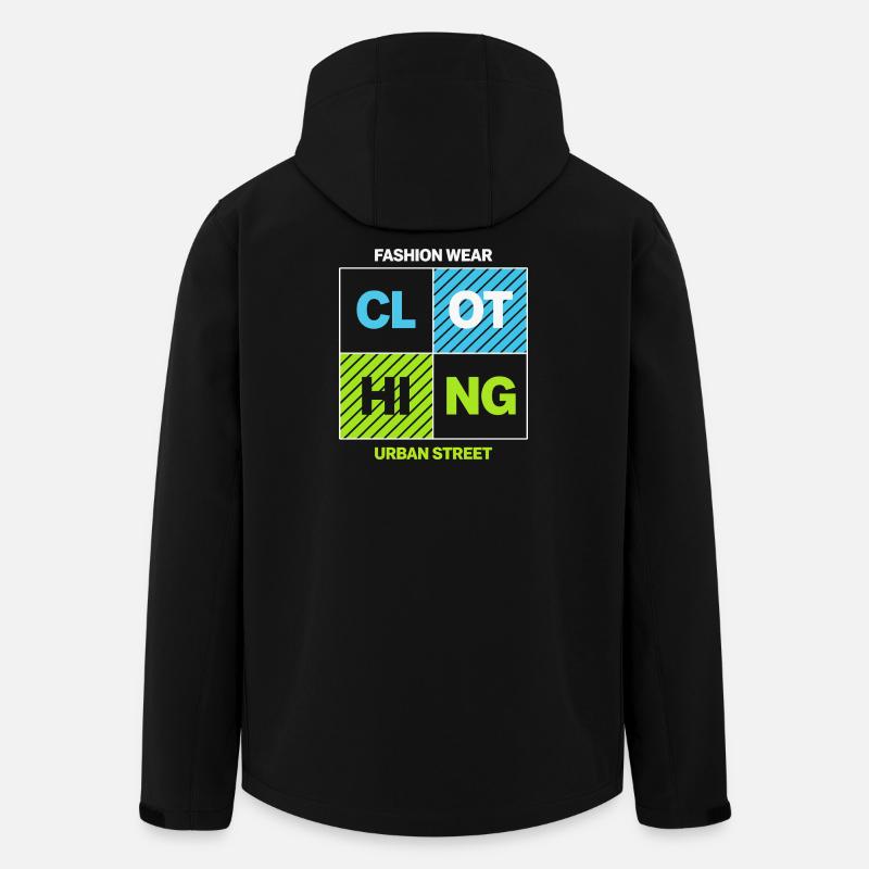 Neon-Quadrate Urban Street Collage - Recycelte Männer Softshell-Jacke von Stanley/Stella - Schwarz