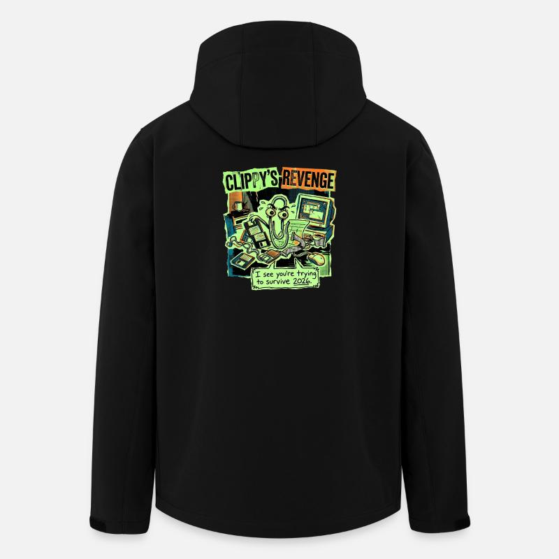 Clippy Revenge - Recycelte Männer Softshell-Jacke von Stanley/Stella - Schwarz