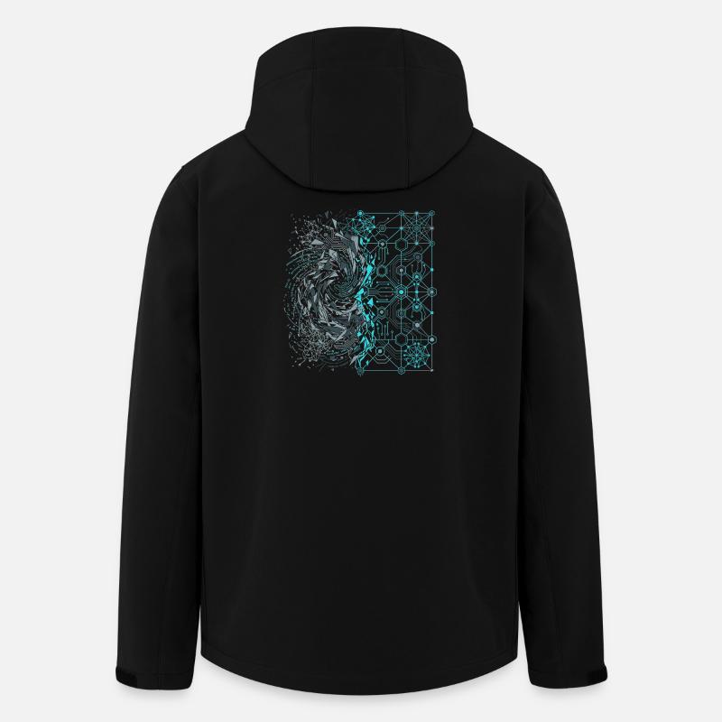 Digital order and chaos - Men’s Recycled Softshell Jacket by Stanley/Stella - black
