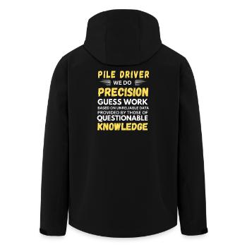 Tapis à pieux Nous faisons du travail de précision avec des devinettes - Veste softshell homme en polyester recyclé Stanley/Stella - noir - Dos - AI Model Male 185 light (185cm)