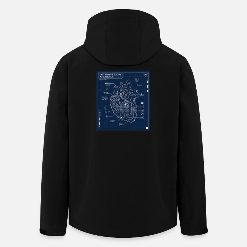 Cybernétique - Veste softshell homme en polyester recyclé Stanley/Stella - noir