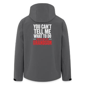 Grandpa & Grandma Humor - You're Not My Gra - Men’s Recycled Softshell Jacket by Stanley/Stella - anthracite - Back - AI Model Male 185 light (185cm)