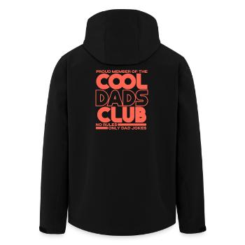 Fête des pères cadeau papa - Club des papas cool - Veste softshell homme en polyester recyclé Stanley/Stella - noir - Dos - AI Model Male 185 light (185cm)