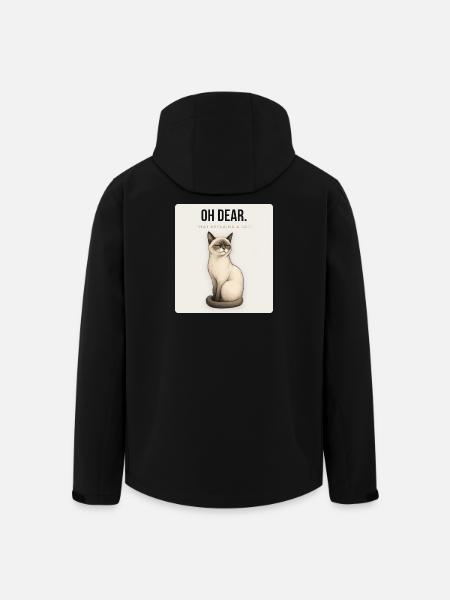 OH DEAR Sarcastic Cat Design - Recycelte Männer Softshell-Jacke von Stanley/Stella - Schwarz
