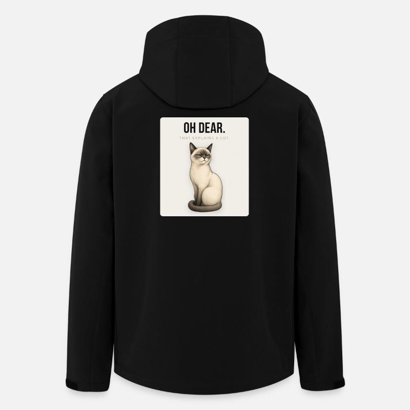 OH DEAR. Noble Cat Sarcastic Meme Design - Recycelte Männer Softshell-Jacke von Stanley/Stella - Schwarz