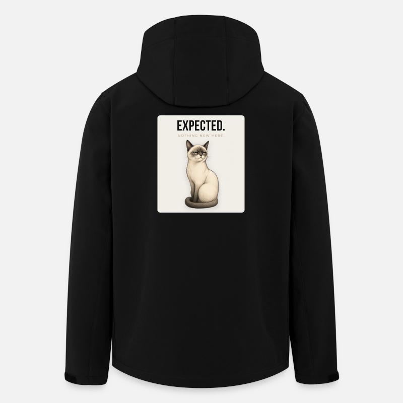 EXPECTED Sarcastic Cat Design - Recycelte Männer Softshell-Jacke von Stanley/Stella - Schwarz