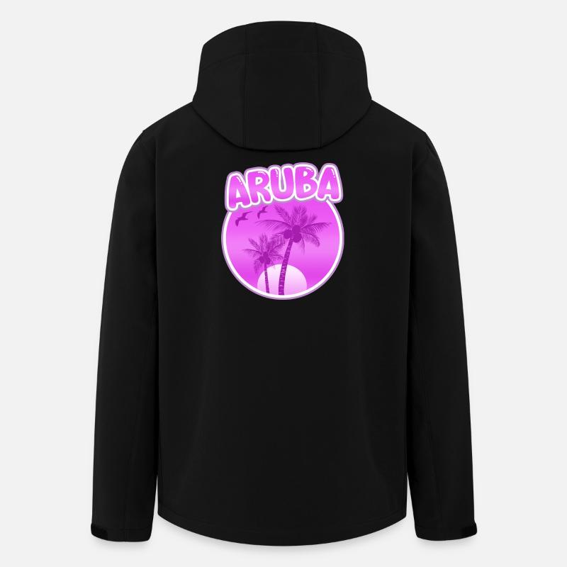 Aruba als Strand - Recycelte Männer Softshell-Jacke von Stanley/Stella - Schwarz