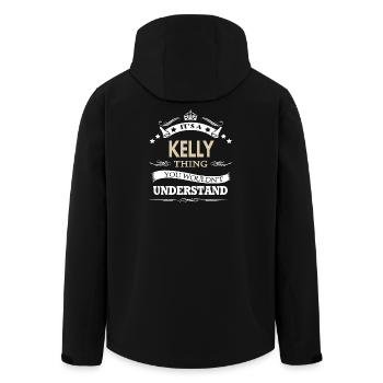 Das ist eine Kelly-Sache, die du nicht verstehen würdest, lustig - Recycelte Männer Softshell-Jacke von Stanley/Stella - Schwarz - Hinten - AI Model Male 185 light (185cm)