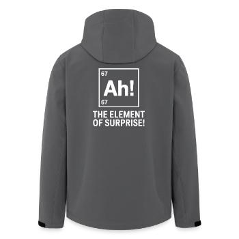 Ah, l’élément de surprise Drôle de chimie - Veste softshell homme en polyester recyclé Stanley/Stella - noir - Dos - AI Model Male 185 light (185cm)