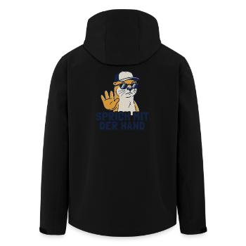 Cooler Spruch Lustiger Otter - Recycelte Männer Softshell-Jacke von Stanley/Stella - Schwarz - Hinten - AI Model Male 185 light (185cm)