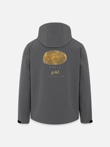 Made of Gold Fingerprint Quote Design - Men’s Recycled Softshell Jacket by Stanley/Stella - black