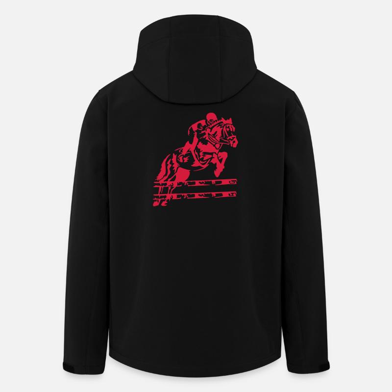 Reiten Reiter Springen - Recycelte Männer Softshell-Jacke von Stanley/Stella - Schwarz