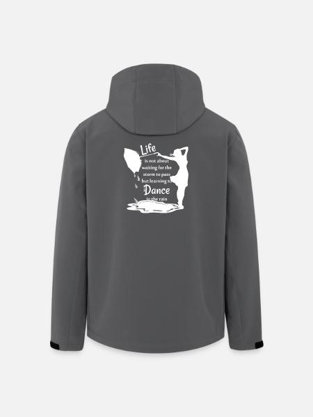 Wisdom with a dancing silhouette - Men’s Recycled Softshell Jacket by Stanley/Stella - black