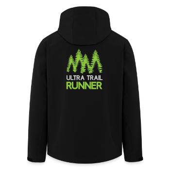 Ultra Trail Runner - Recycelte Männer Softshell-Jacke von Stanley/Stella - Schwarz - Hinten - AI Model Male 185 light (185cm)