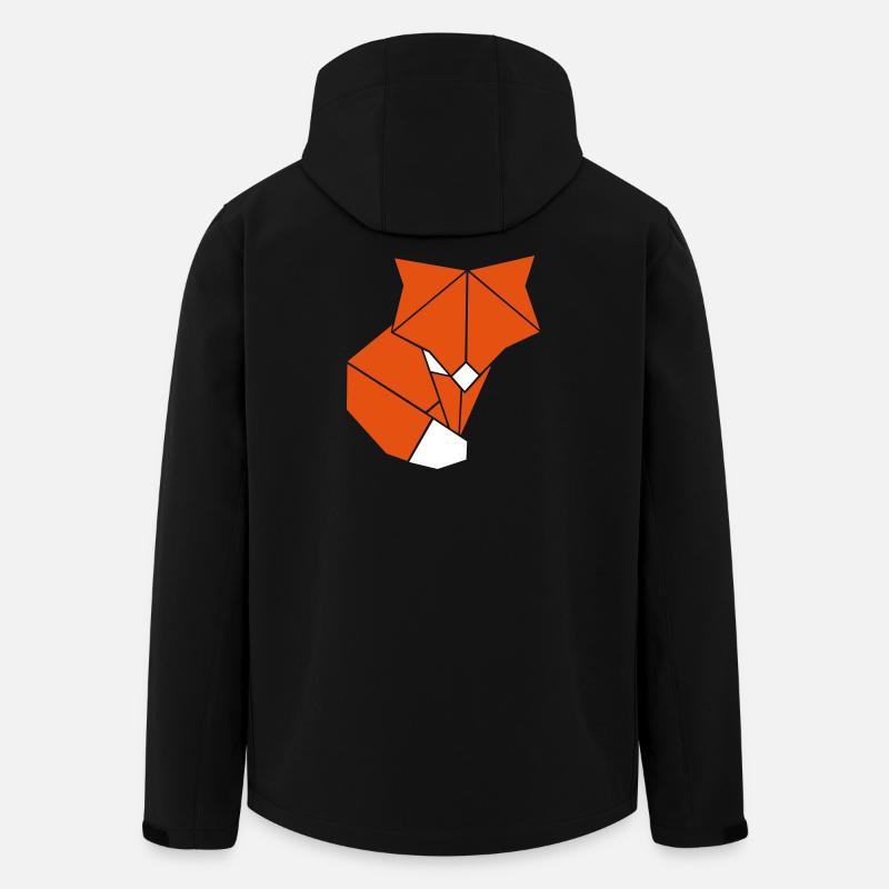 Origami Fox - Recycelte Männer Softshell-Jacke von Stanley/Stella - Schwarz