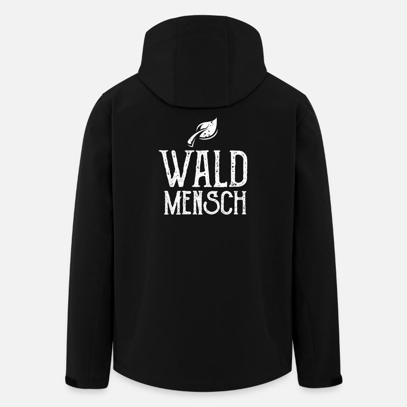 Waldmensch Symbol Illustration Blätter Logo icon - Recycelte Männer Softshell-Jacke von Stanley/Stella - Schwarz