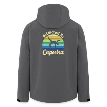 Capoeira - Men’s Recycled Softshell Jacket by Stanley/Stella - anthracite - Back - AI Model Male 185 light (185cm)