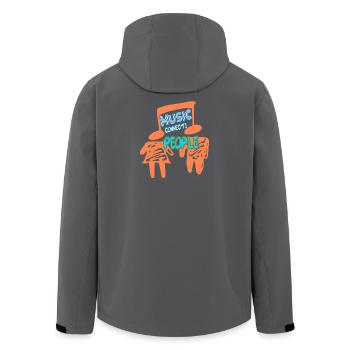 music copnnects people1 - Veste softshell homme en polyester recyclé Stanley/Stella - noir - Dos - AI Model Male 185 light (185cm)