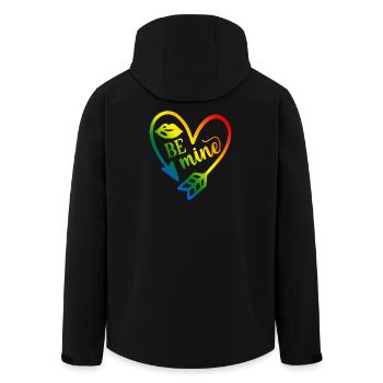 Valentinstag T-Shirt be mine Valentinstag - Recycelte Männer Softshell-Jacke von Stanley/Stella - Schwarz - Hinten - AI Model Male 185 light (185cm)