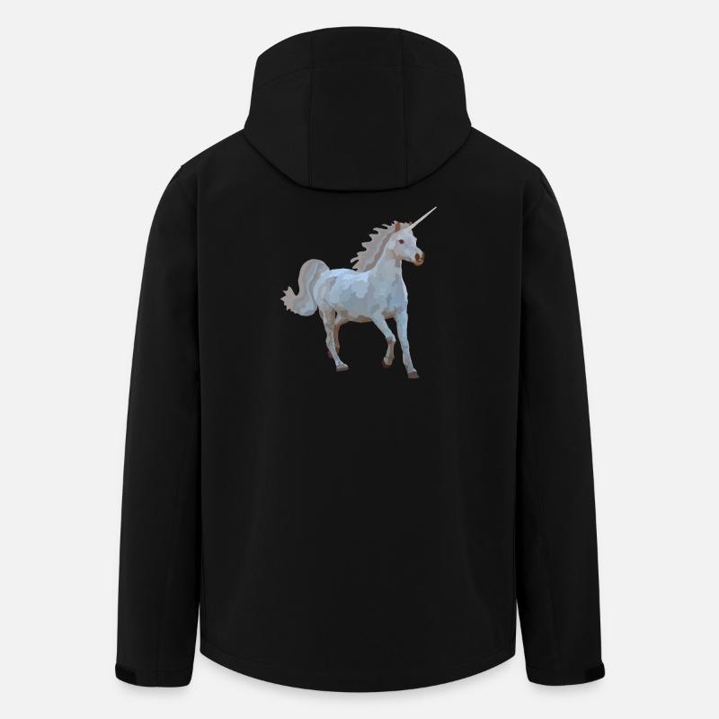 Elron, the unicorn - Men’s Recycled Softshell Jacket by Stanley/Stella - black