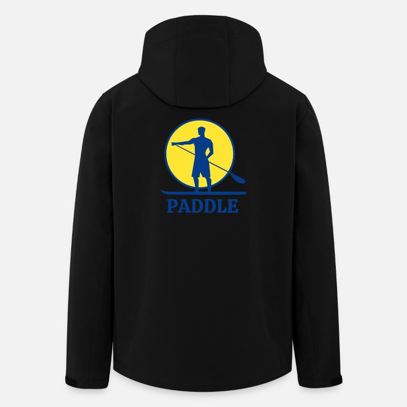 paddle, fan de paddle, stand up - Veste softshell homme en polyester recyclé Stanley/Stella - noir