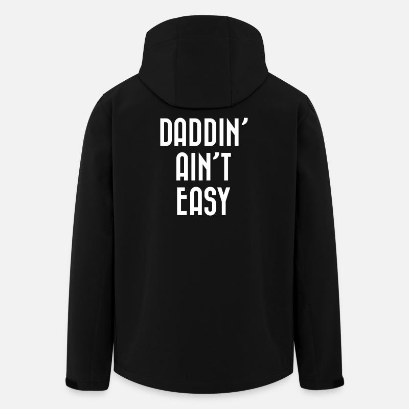 Papa n’est pas facile - Veste softshell homme en polyester recyclé Stanley/Stella - noir