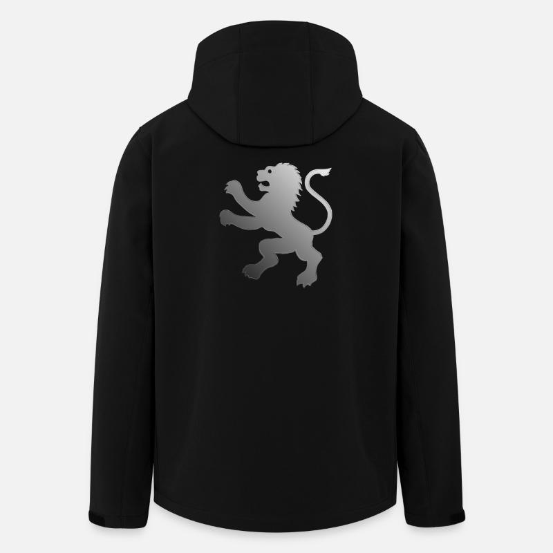 Lion embossed | Wappentier - Recycelte Männer Softshell-Jacke von Stanley/Stella - Schwarz