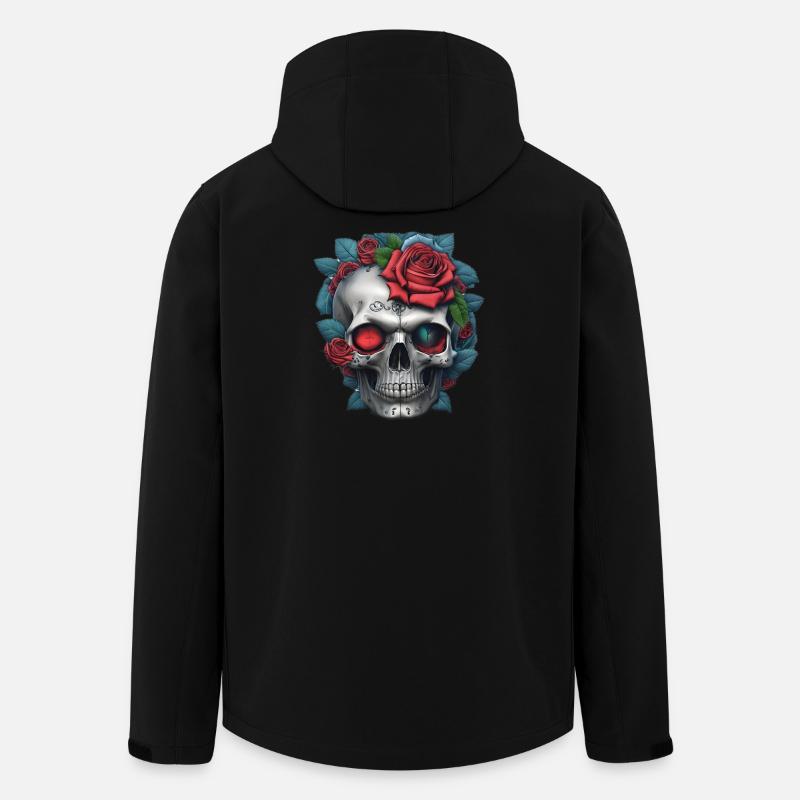 Skull with roses - Men’s Recycled Softshell Jacket by Stanley/Stella - black