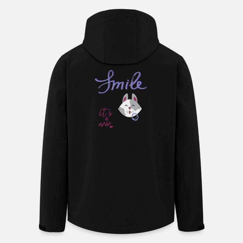 Smile, Lachen, Katze - Recycelte Männer Softshell-Jacke von Stanley/Stella - Schwarz