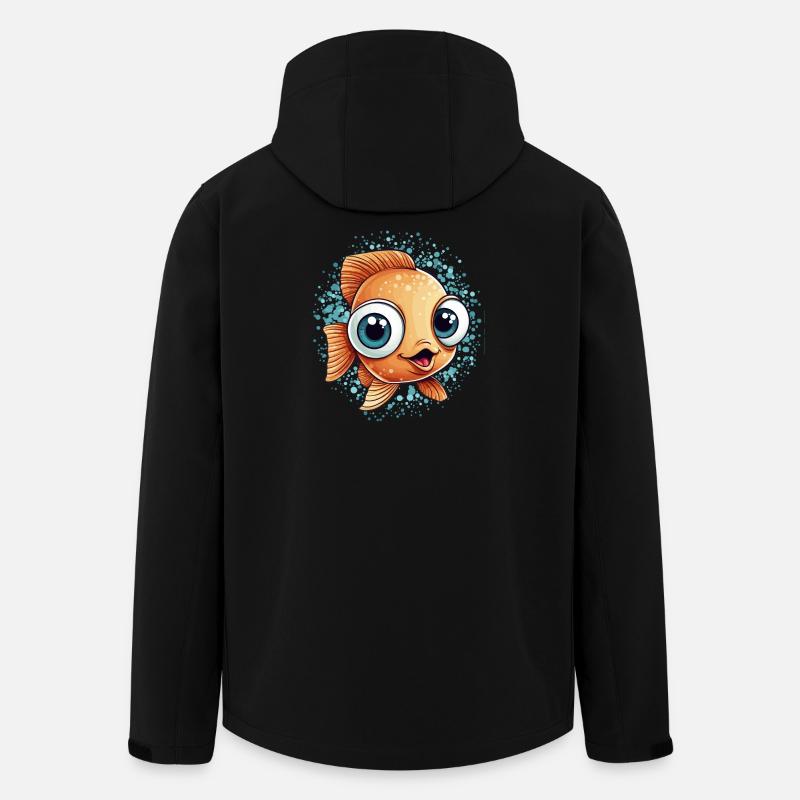 Petit poisson sucré - Veste softshell homme en polyester recyclé Stanley/Stella - noir
