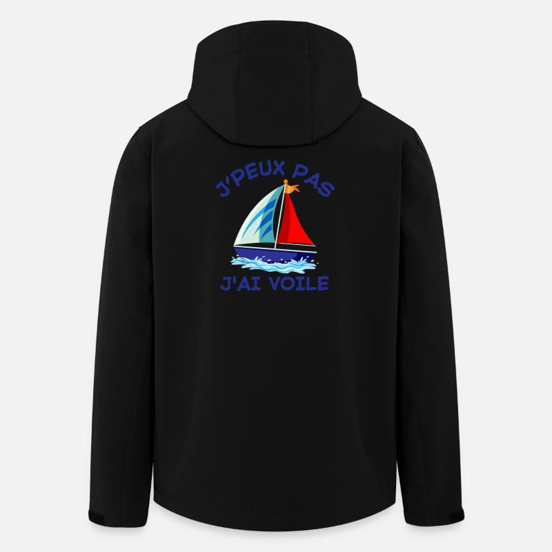 voile, voilier, bateau à voile - Veste softshell homme en polyester recyclé Stanley/Stella - noir