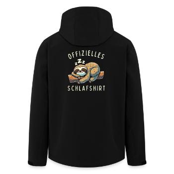 Offizielles Schlafshirt Faultier - Recycelte Männer Softshell-Jacke von Stanley/Stella - Schwarz - Hinten - AI Model Male 185 light (185cm)