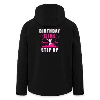 Birthday girl - time to step up - Recycelte Männer Softshell-Jacke von Stanley/Stella - Schwarz - Hinten - AI Model Male 185 light (185cm)