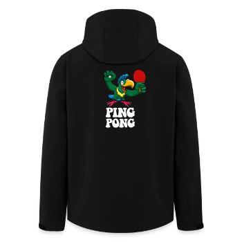 Ping Pong Champion Design Table Tennis and - Men’s Recycled Softshell Jacket by Stanley/Stella - black - Back - AI Model Male 185 light (185cm)