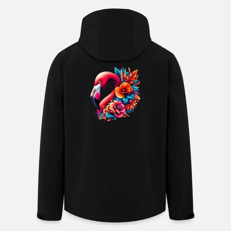 Flamingo - Recycelte Männer Softshell-Jacke von Stanley/Stella - Schwarz