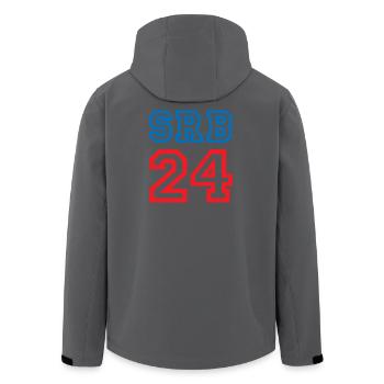 Serbie Serbien - Veste softshell homme en polyester recyclé Stanley/Stella - noir - Dos - AI Model Male 185 light (185cm)