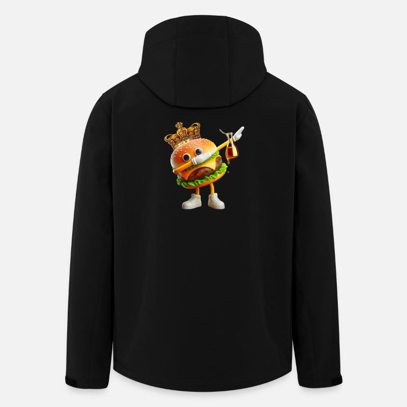 Royal Burger King: Gekrönter Held - Recycelte Männer Softshell-Jacke von Stanley/Stella - Schwarz