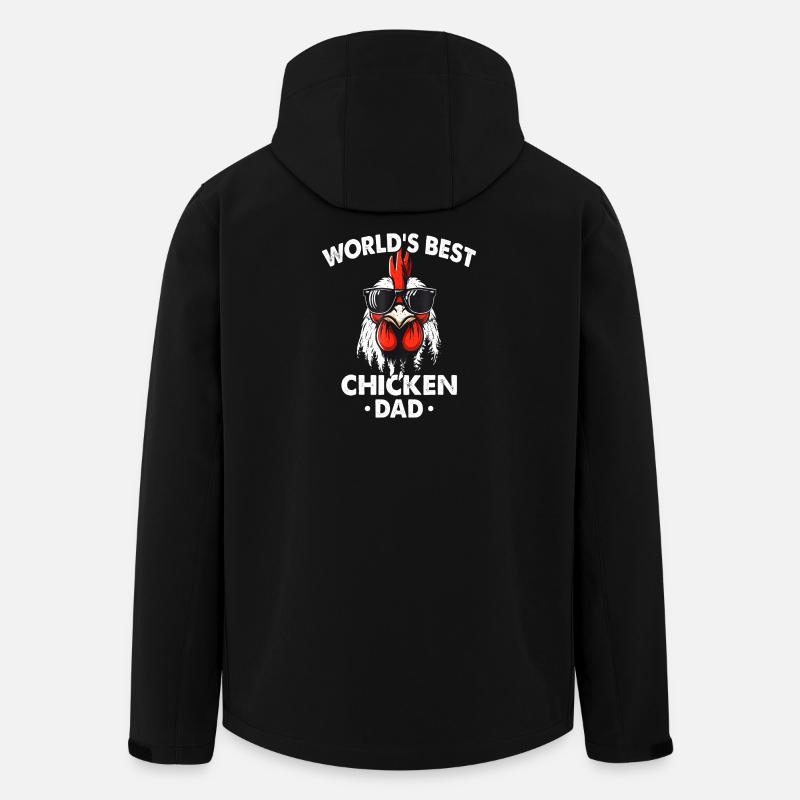 World's Best Chicken Dad - Men’s Recycled Softshell Jacket by Stanley/Stella - black
