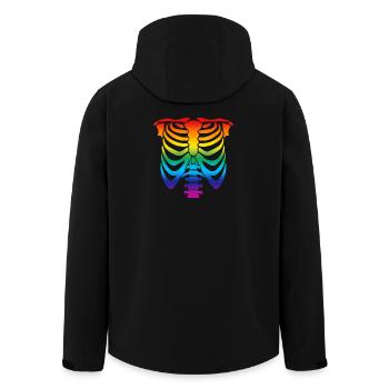 Regenbogen Skelett - Regenbogen Skelett - Recycelte Männer Softshell-Jacke von Stanley/Stella - Schwarz - Hinten - AI Model Male 185 light (185cm)