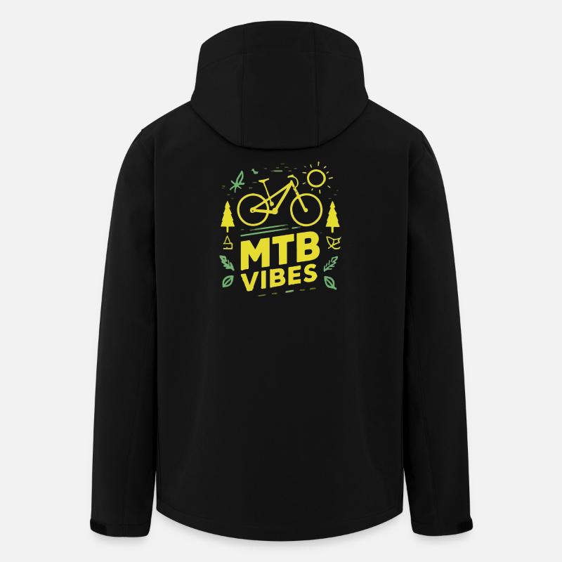Mountainbiken MTB Vibes - Recycelte Männer Softshell-Jacke von Stanley/Stella - Schwarz