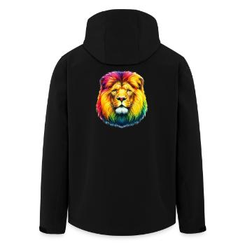 Lion - Men’s Recycled Softshell Jacket by Stanley/Stella - black - Back - AI Model Male 185 light (185cm)