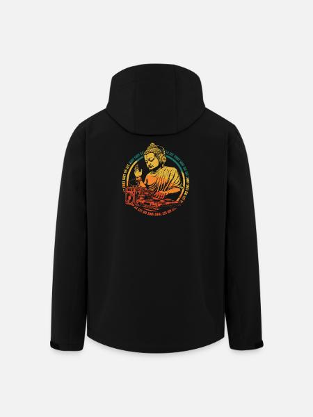 Buddha DJ - Recycelte Männer Softshell-Jacke von Stanley/Stella - Schwarz