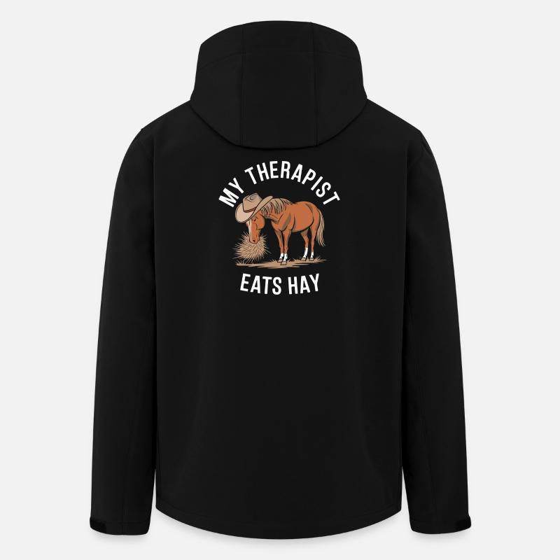 Mon thérapeute mange du foin - Veste softshell homme en polyester recyclé Stanley/Stella - noir