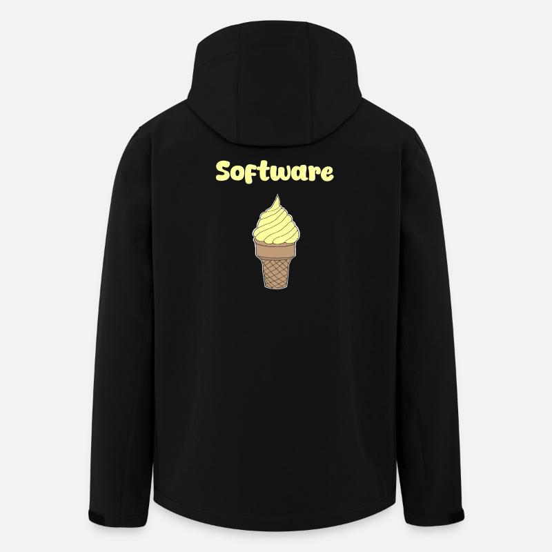 Software Eis Vanille - Recycelte Männer Softshell-Jacke von Stanley/Stella - Schwarz
