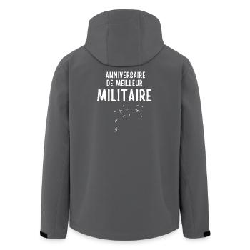 Festliches Thema zum Militärgeburtstag - Recycelte Männer Softshell-Jacke von Stanley/Stella - Schwarz - Hinten - AI Model Male 185 light (185cm)