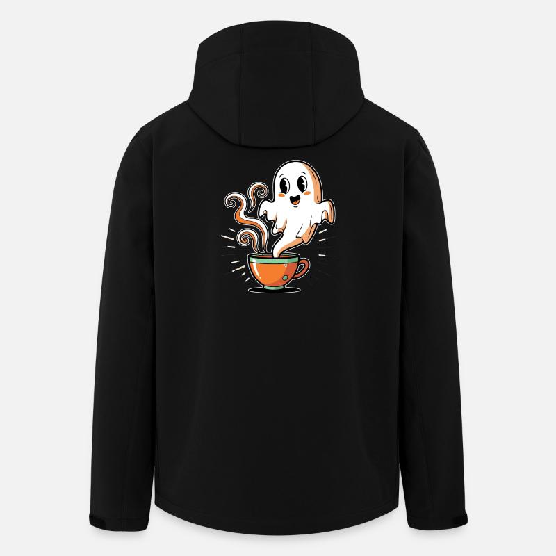 Kaffeegeist mit charmantem Gesicht - Recycelte Männer Softshell-Jacke von Stanley/Stella - Schwarz