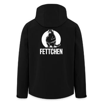 Lustiges Frettchen Essen Bierbauch Fettchen - Recycelte Männer Softshell-Jacke von Stanley/Stella - Schwarz - Hinten - AI Model Male 185 light (185cm)