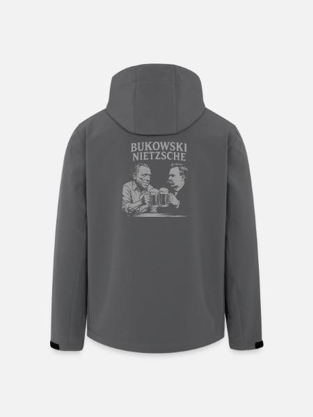 Bukowski and Nietzsche Beer Toast Design - Men’s Recycled Softshell Jacket by Stanley/Stella - black